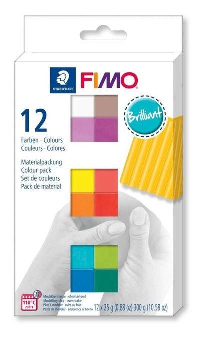 Fimo Soft 12x25g kolory Basic Staedtler blister,215x118x17 mm