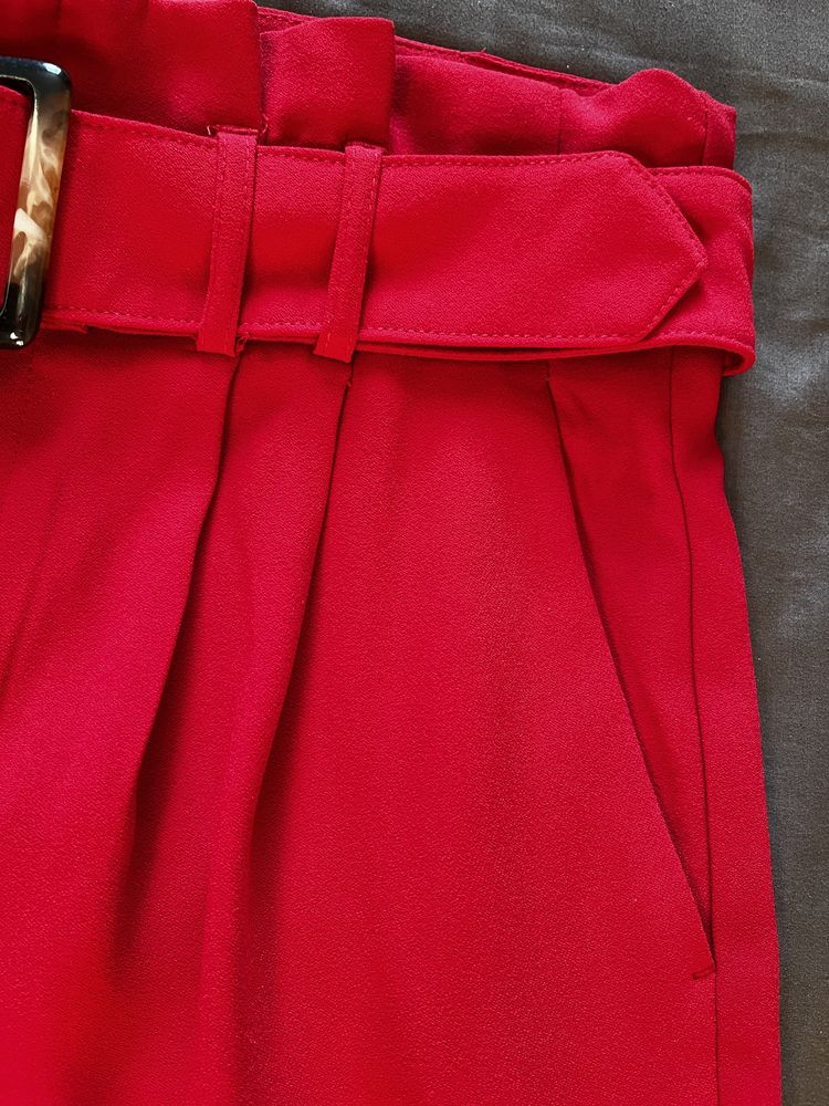 Stradivarius брюки штани червоні