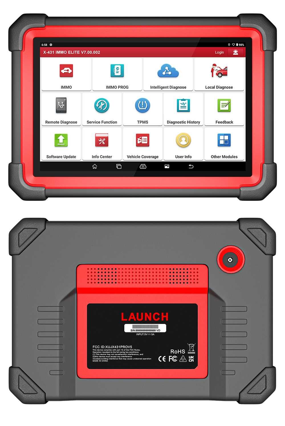 Launch X431 IMMO ELITE Máq Programação Chaves + Diagnóstico OBD (NOVO)