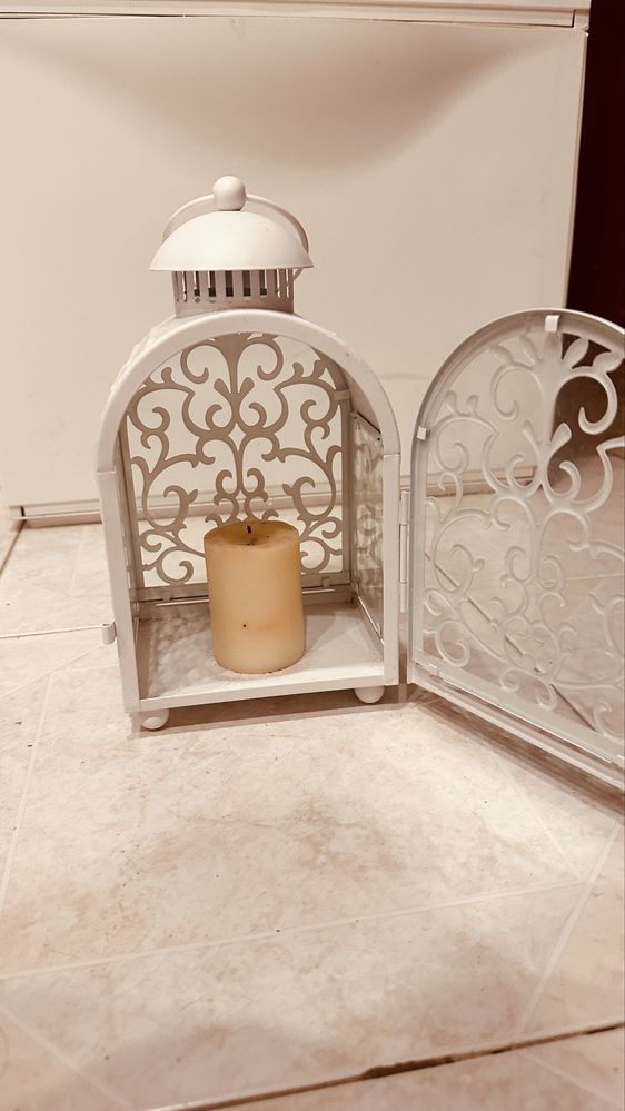 Porta velas branco