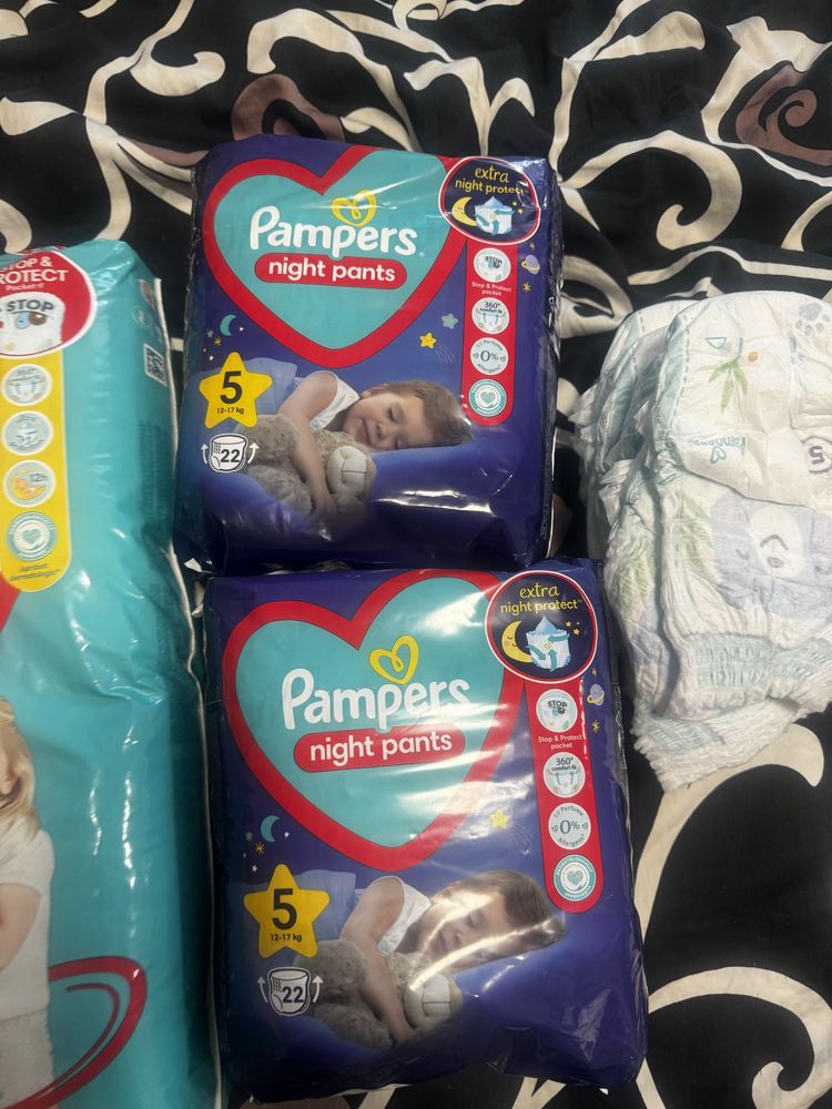 Pampers Pants 5 zestaw pieluch Pants 360+ Night +gratis