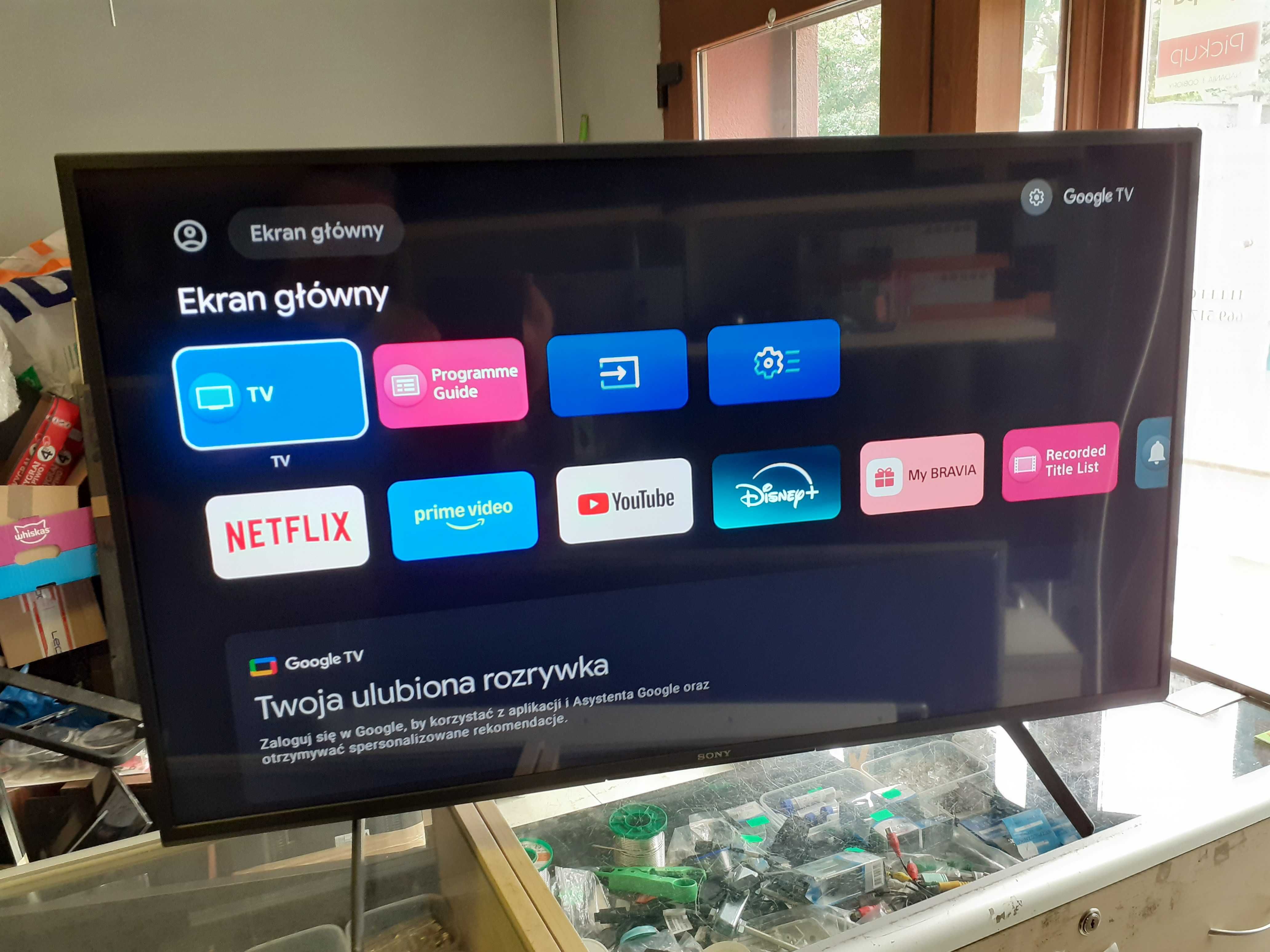 telewizor smart sony kd-43x80j wifi youtube netflix 4k uhd i hdr t-2