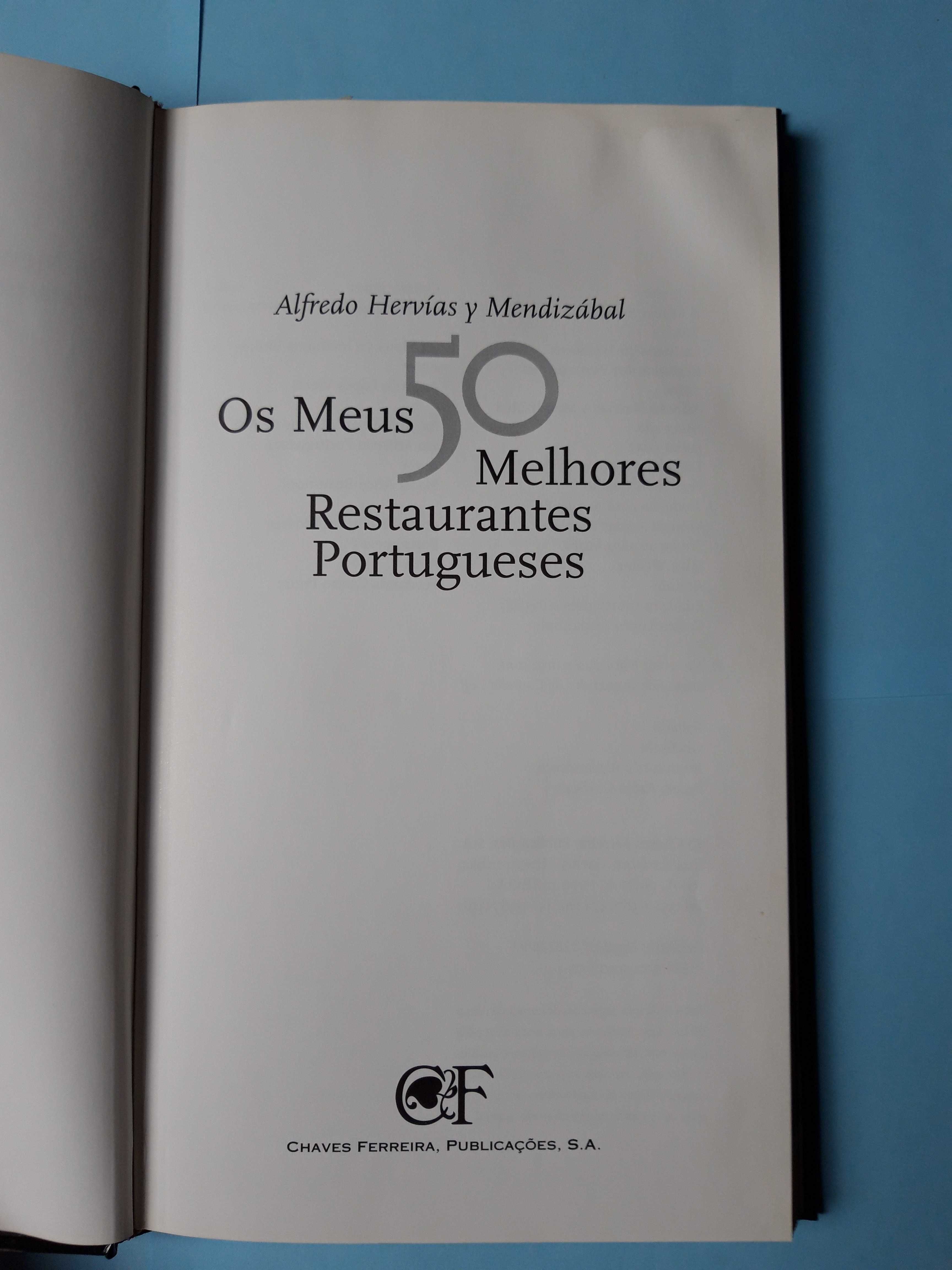 Livro - Os Meus 50 Melhores restaurantes portugueses VSO