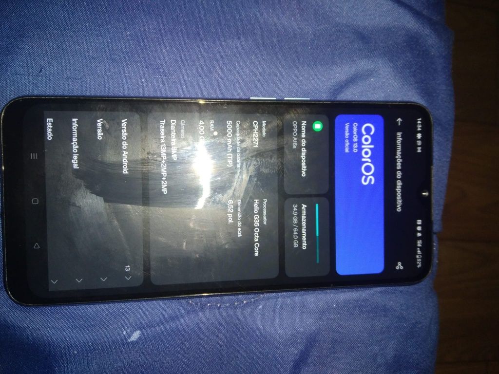 Troco OPPO a16s por outro telemóvel do meu aguardo