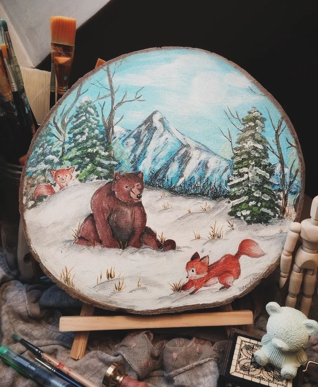 pintura acrílica em suporte de madeira
26cm