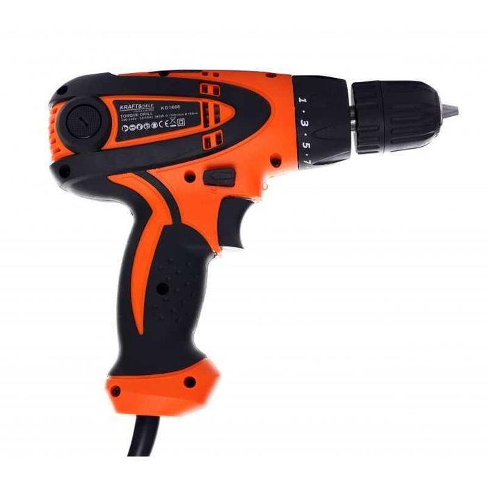 Wkrętarko-wiertarka elektryczna bezudarowa sieciowa 900W 230V LED