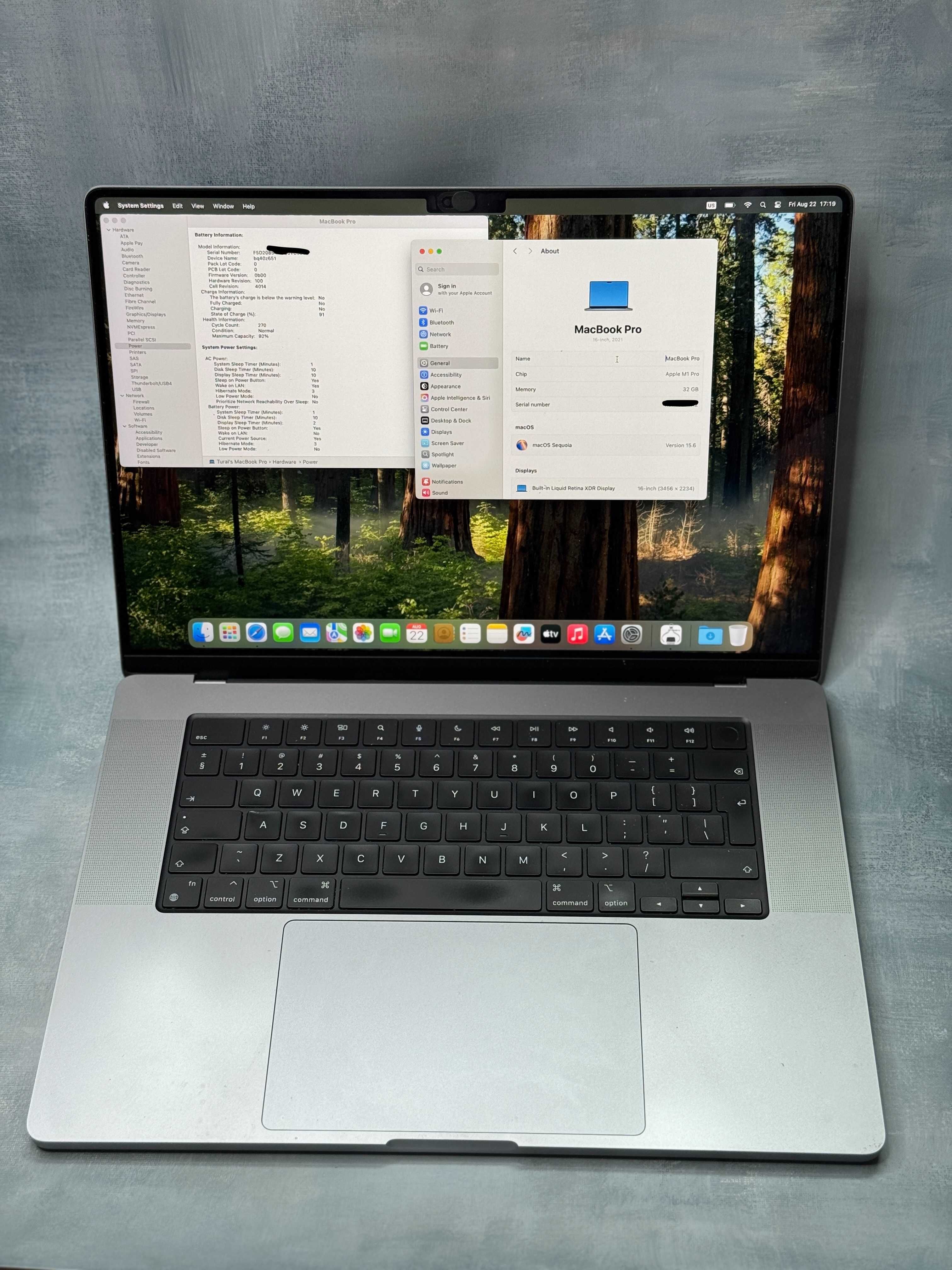 MacBook Pro 16” 2021 M1 Pro 32GB RAM