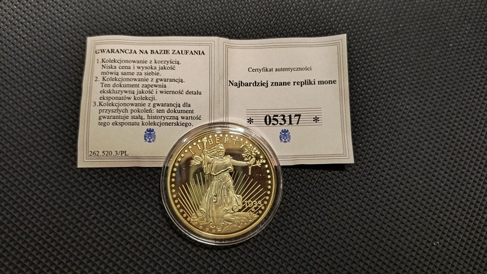 Moneta Replika złotego orła, numizmat