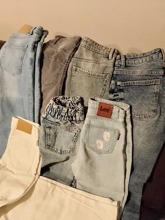 7 par jeansów. Lee, H&M, Sinsay, Reserved.