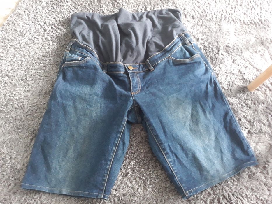 Duże ciążowe jeansowe spodenki rozm. 50 XXXL Bonprix