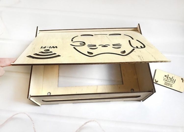 Коробка для роутера "Кот Wi-Fi" 30х20х8 см.
