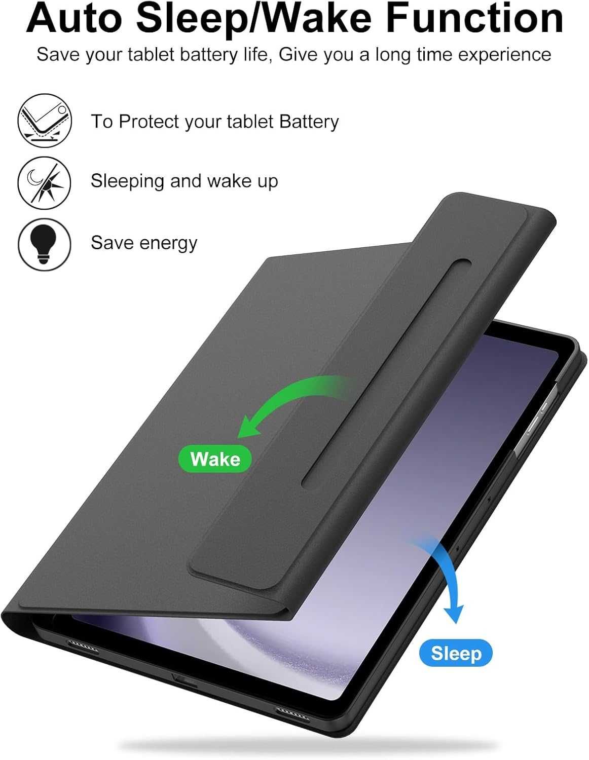 FOGARI etui klawiatura bluetooth do Samsung Galaxy Tab A9+ PLUS czarne