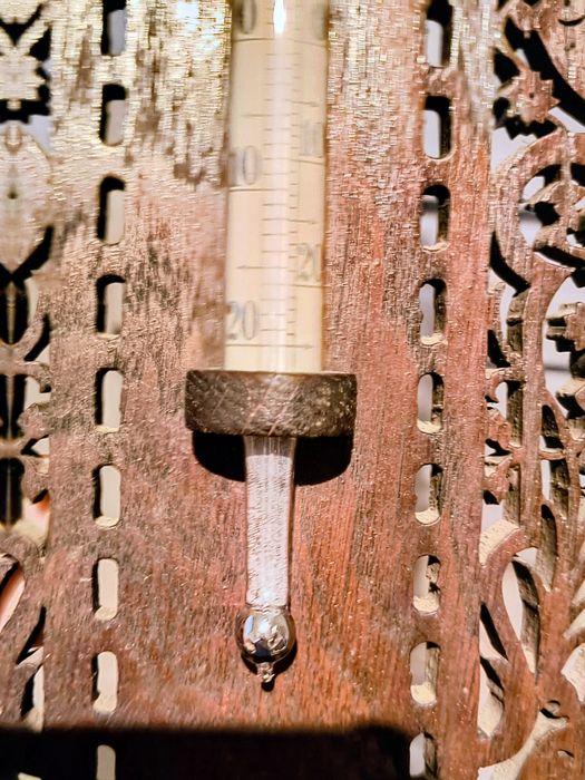 Zabytkowy termometr z przełomu XIX i XX w. Skala Réaumura i Celcjusza