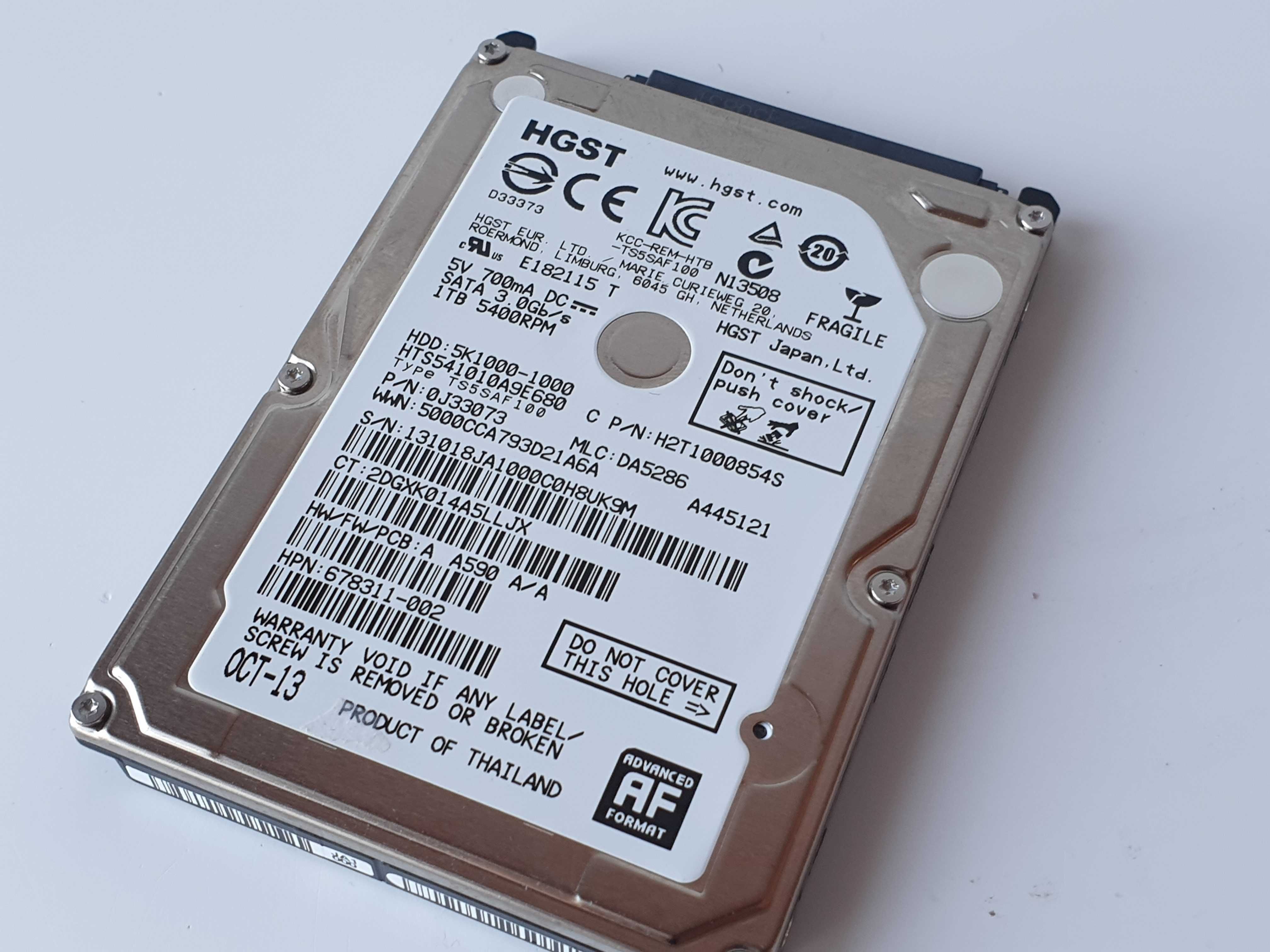 Жорсткий диск 1TB 2.5" HDD HGST HTS541010A9E680  1000,2 GB