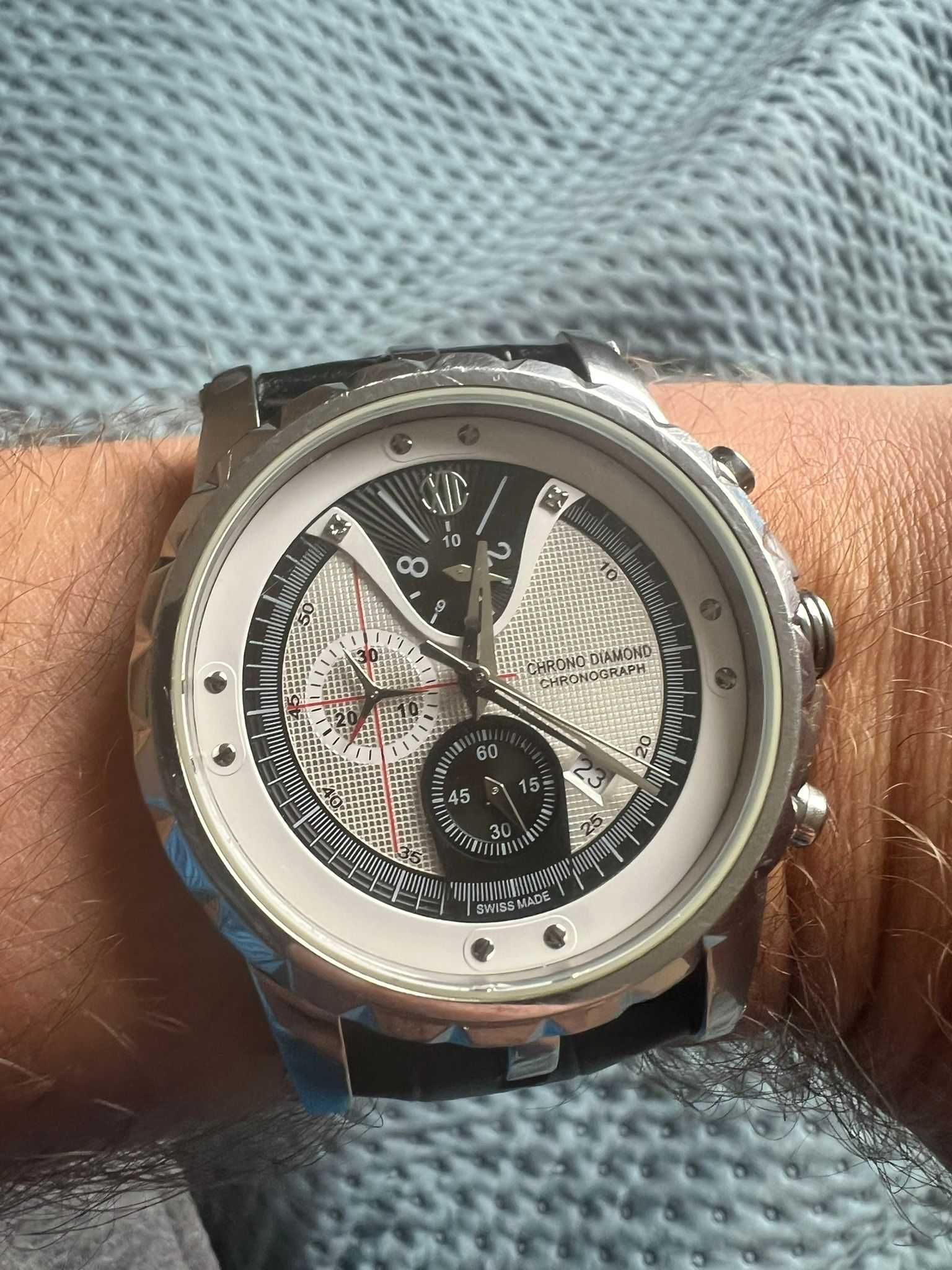 Zegarek szwajcarski Chrono Diamond 10700A Furia Steel