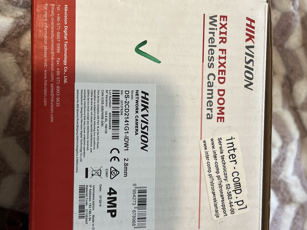 Hikvision Kamera Ip Zewnętrzna Wifi 4M Ipc-2141