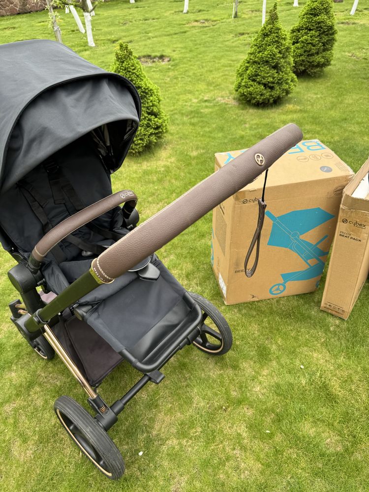 Візок cybex priam rosegold black прогулянка і люлька