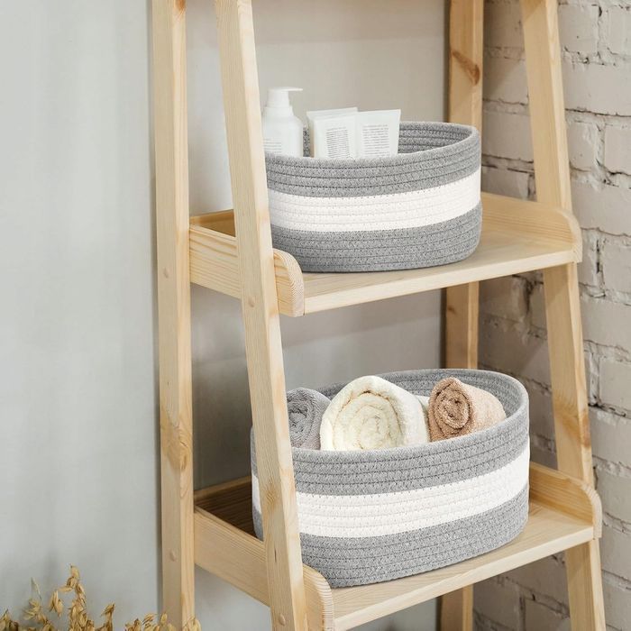 bigo zestaw 3 koszy do przechowywania z liny na zabawki