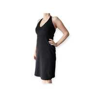 Czarna dopasowana sukienka ciążowa M wiązana H&M Mama midi do kolan
