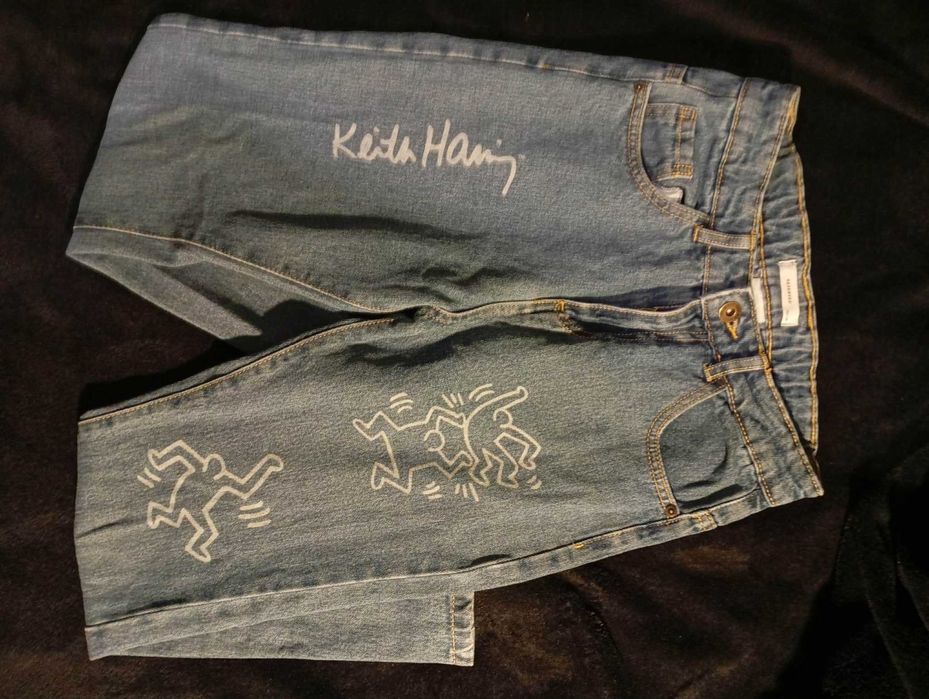 dżinsy keith haring dziewczynka 152 cm