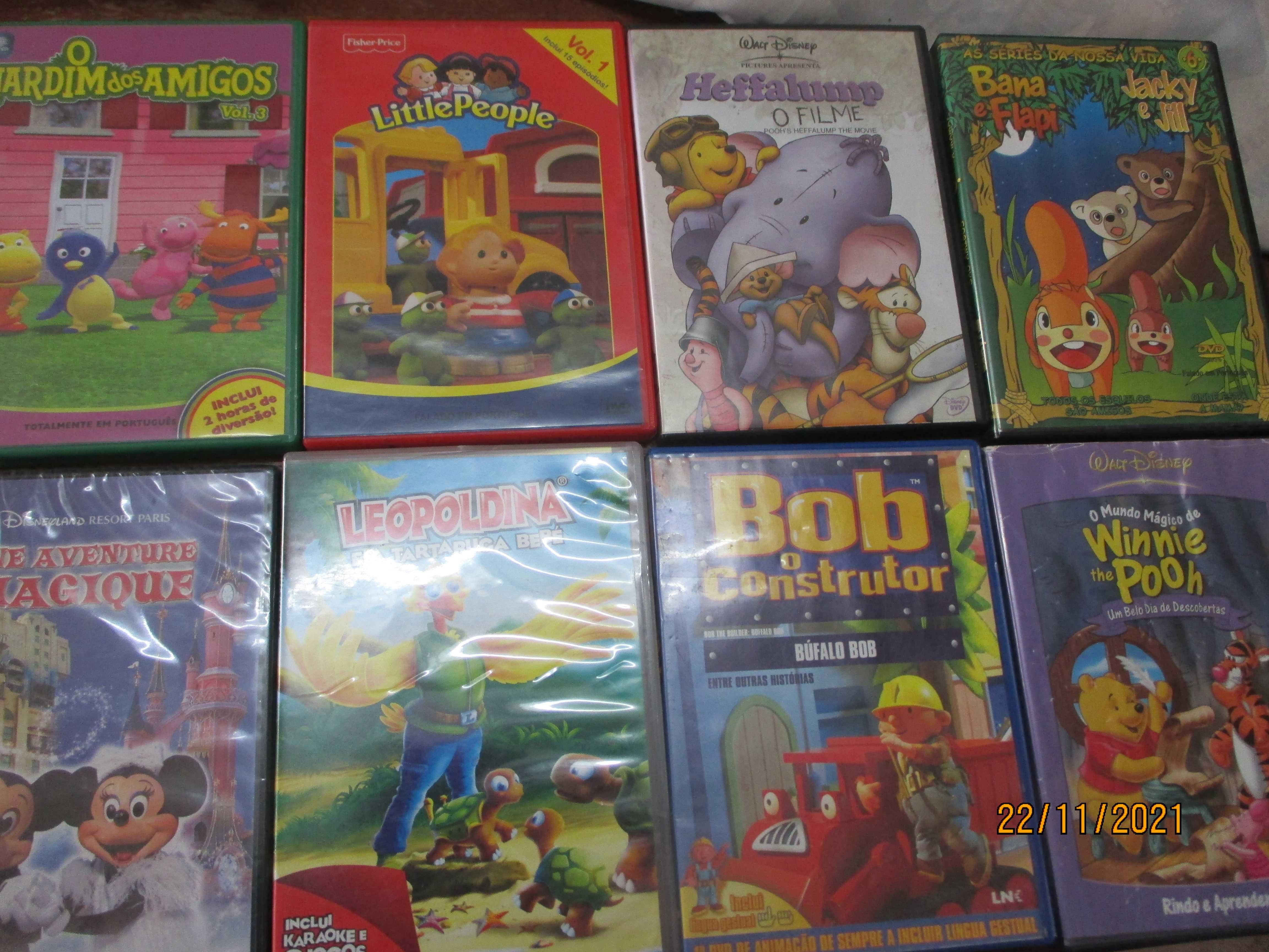 7 dvd's - Leopoldina,Winnie the Pooh, Bob o construtor e mais