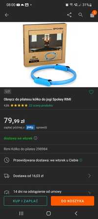 Obręcz do pilatesu kółko do jogi 45zl /Nowe