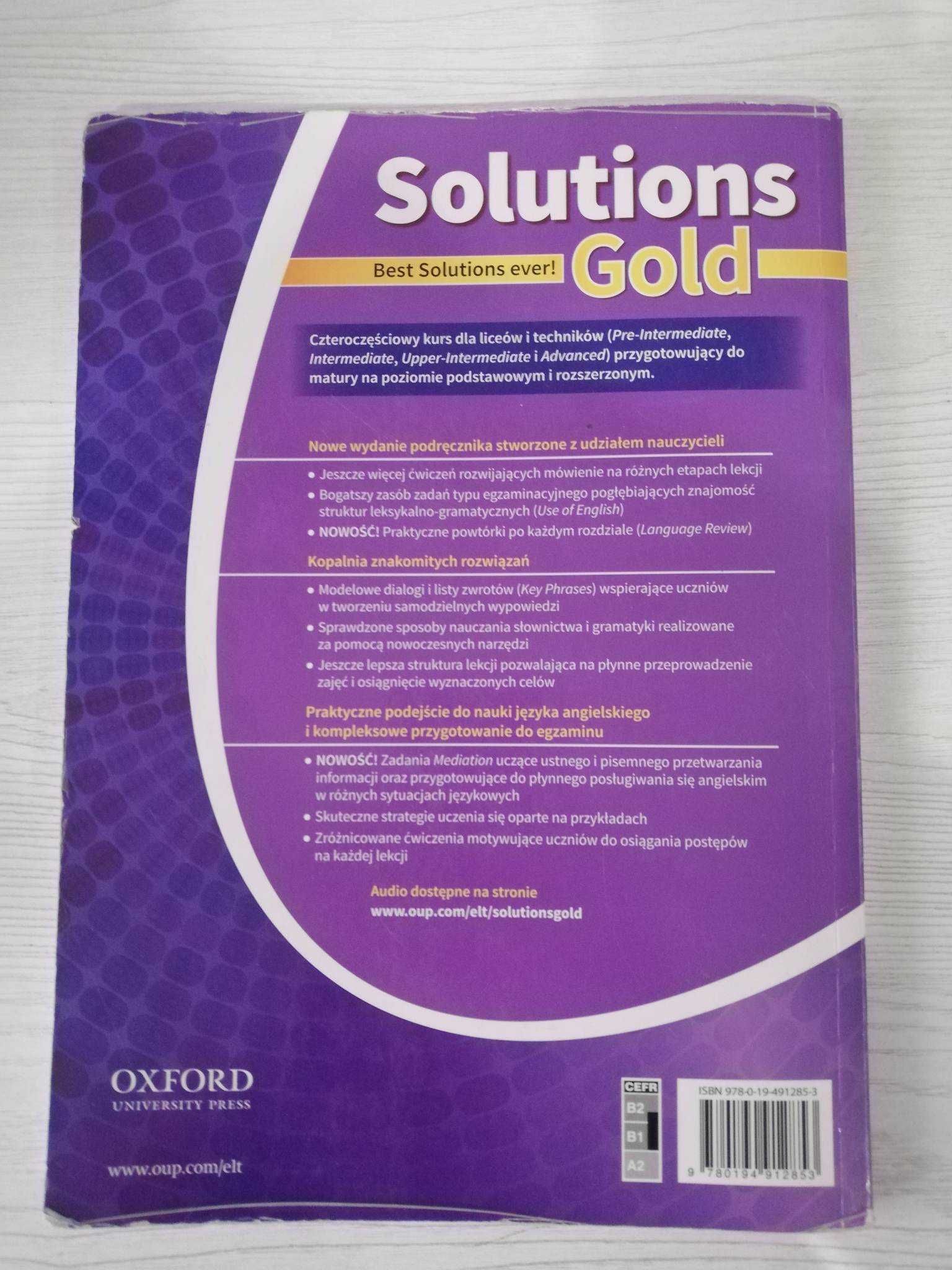 Podręcznik Język angielski Solutions Gold Intermediate