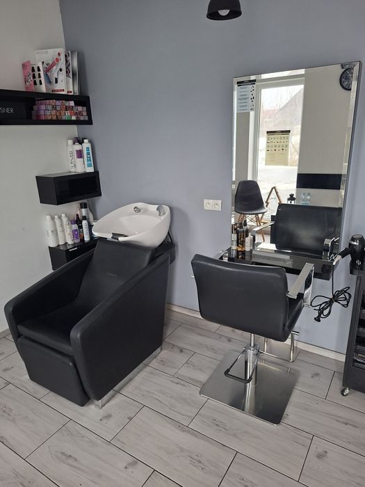 Myjka Fryzjerska Evenite Zestaw Fotel Lustro Myjka