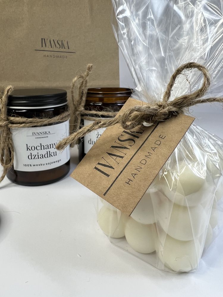 Zestaw na prezent 3 świec sojowych Handmade