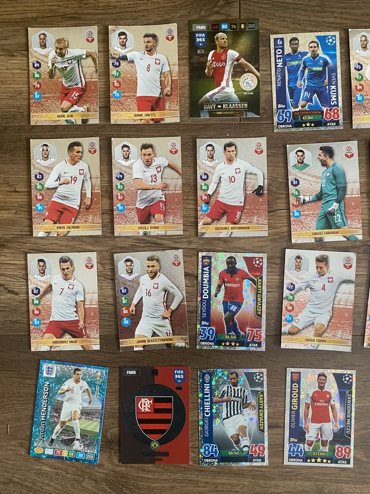 29 kart Karty z piłkarzami Polska EURO FIFA limited edition