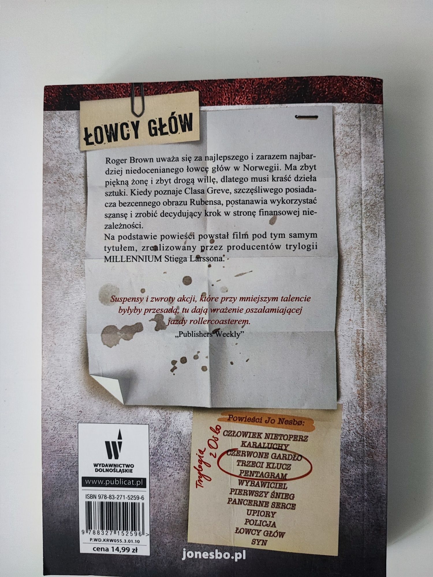 Jo Nesbo Łowcy Głów