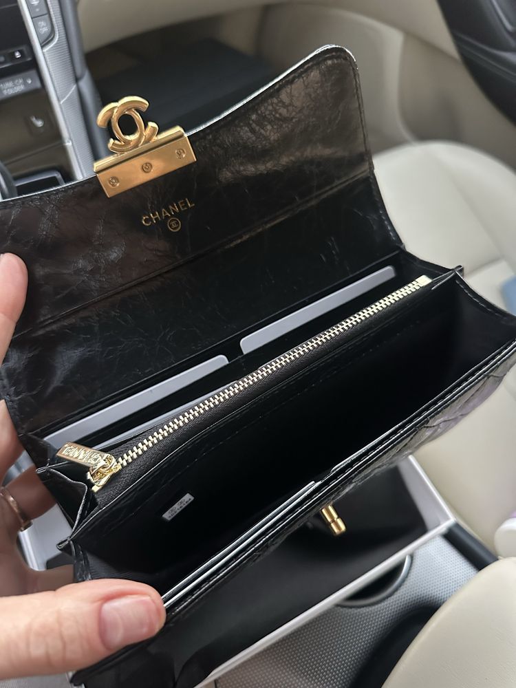 Женский кожаный кошелек chanel шанель