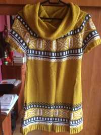 tunika/sukienka/żółta:/musztardowa/ciepła