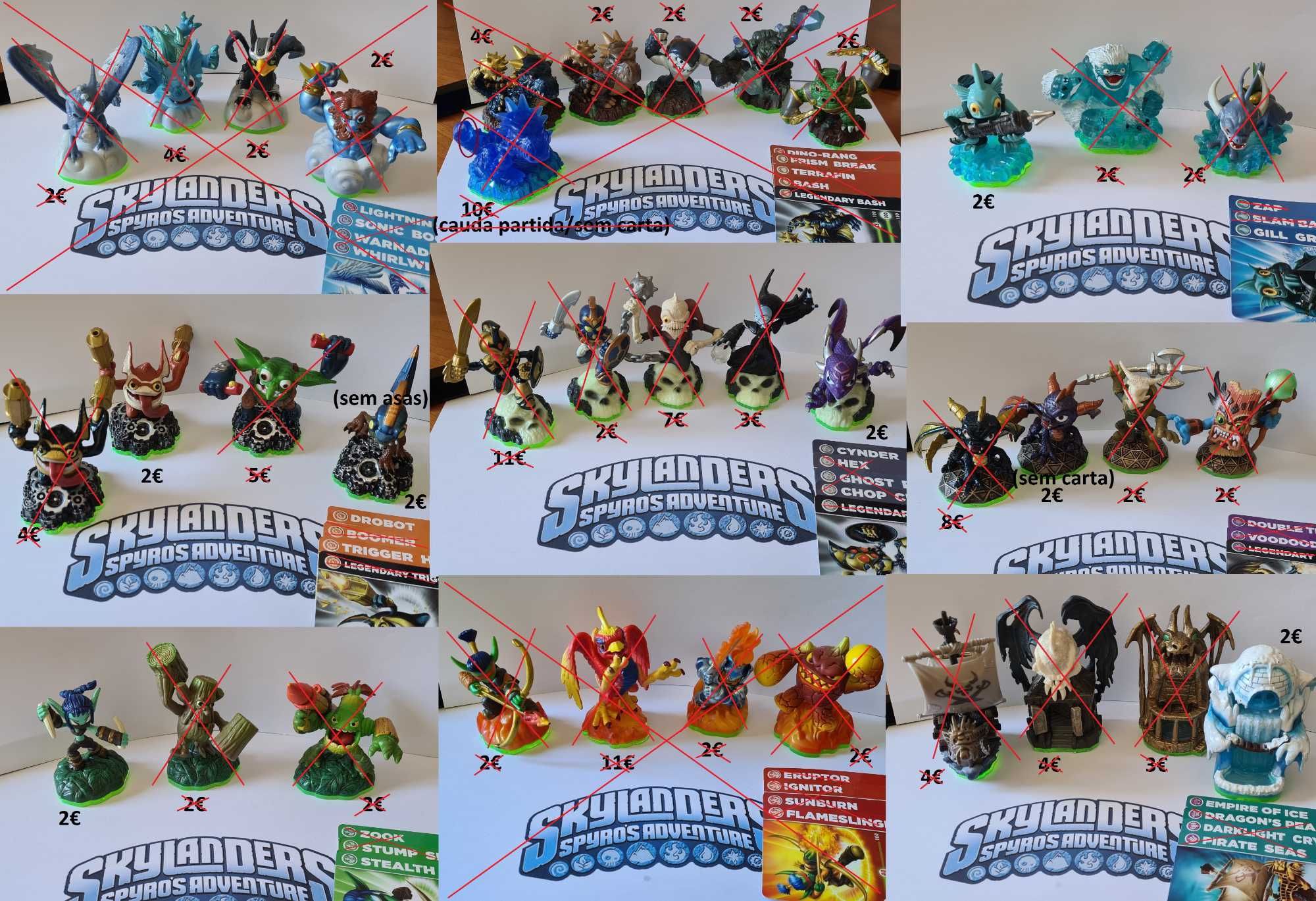 Figuras Skylanders diversas e acessórios