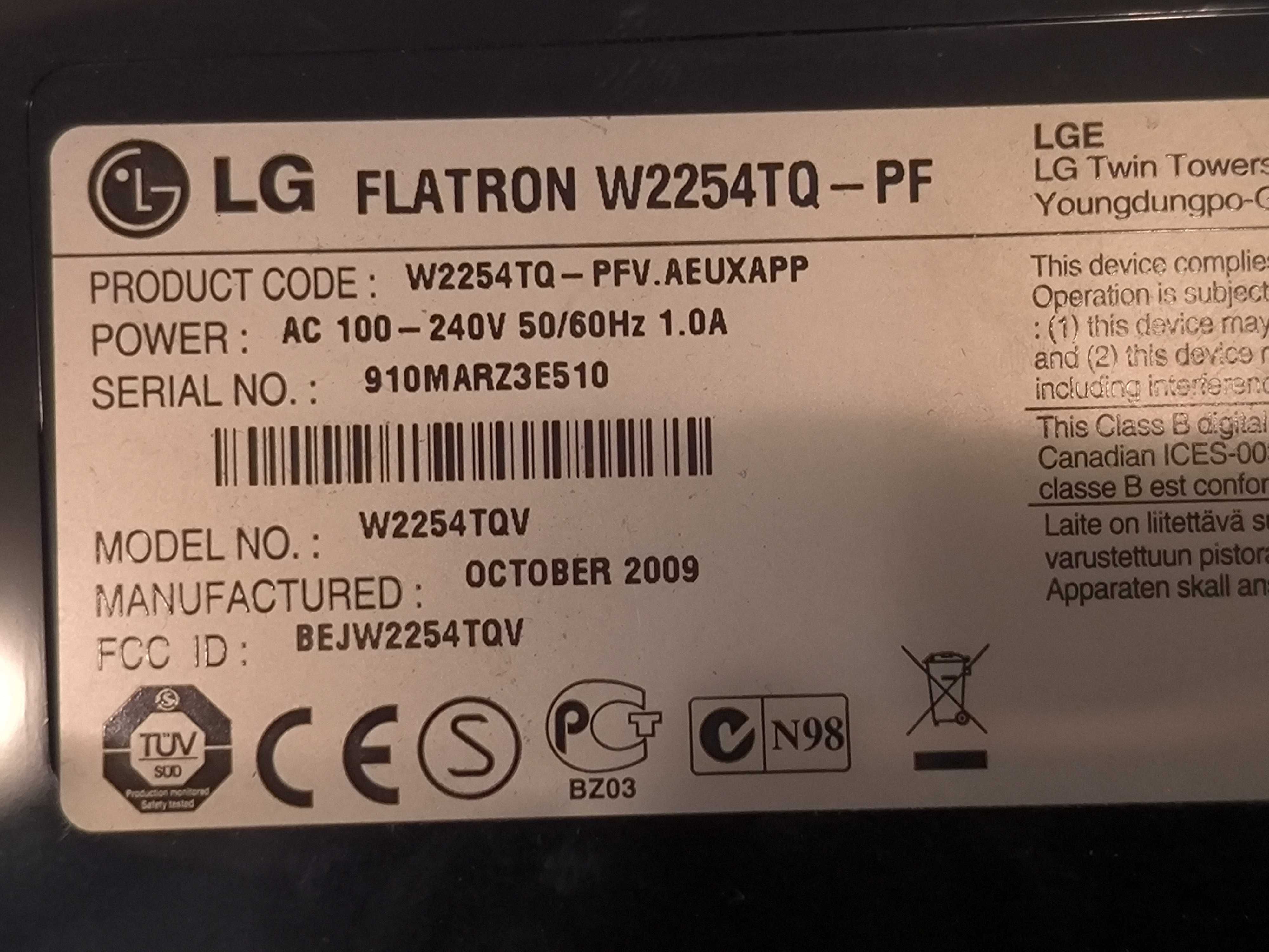 Монитор LG 22дюйма