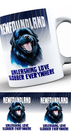 Newfoundland Unleashing love slobber everywhere

- kubek ceramiczny 33