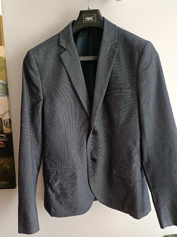 Klasyczna męska marynarka elegancka uniwersalna slim fit r. 50 HM