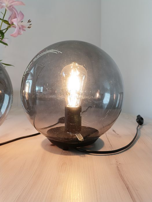 Lampa stołowa szklana lampka nocna używana