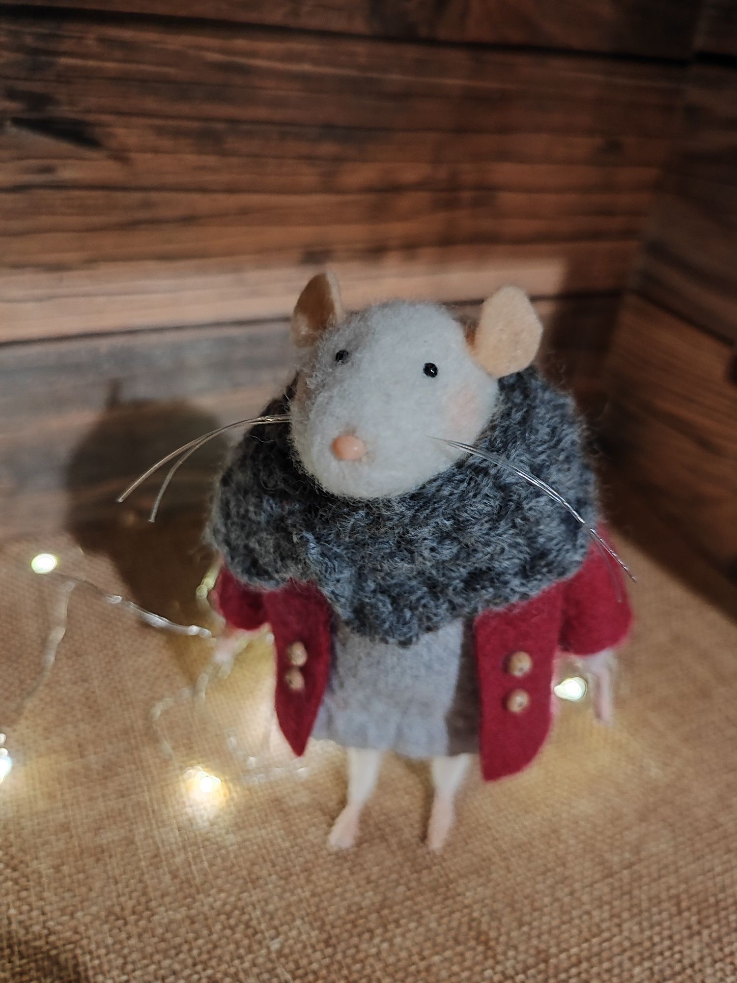 Myszka Fiszka myszka z filcu jak maileg na prezent handmade