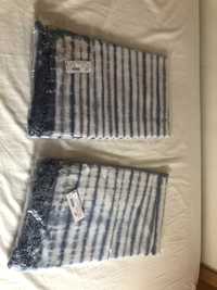 Tapete branco e azul 120x60 cm (NOVO) em algodão