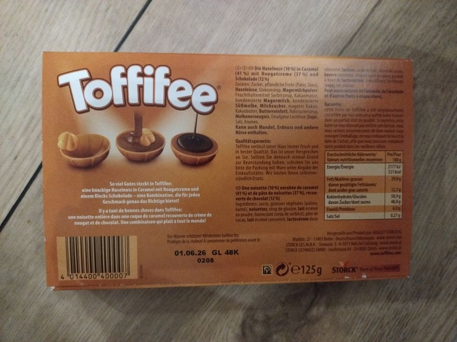 Tofifee 125g z niemiec