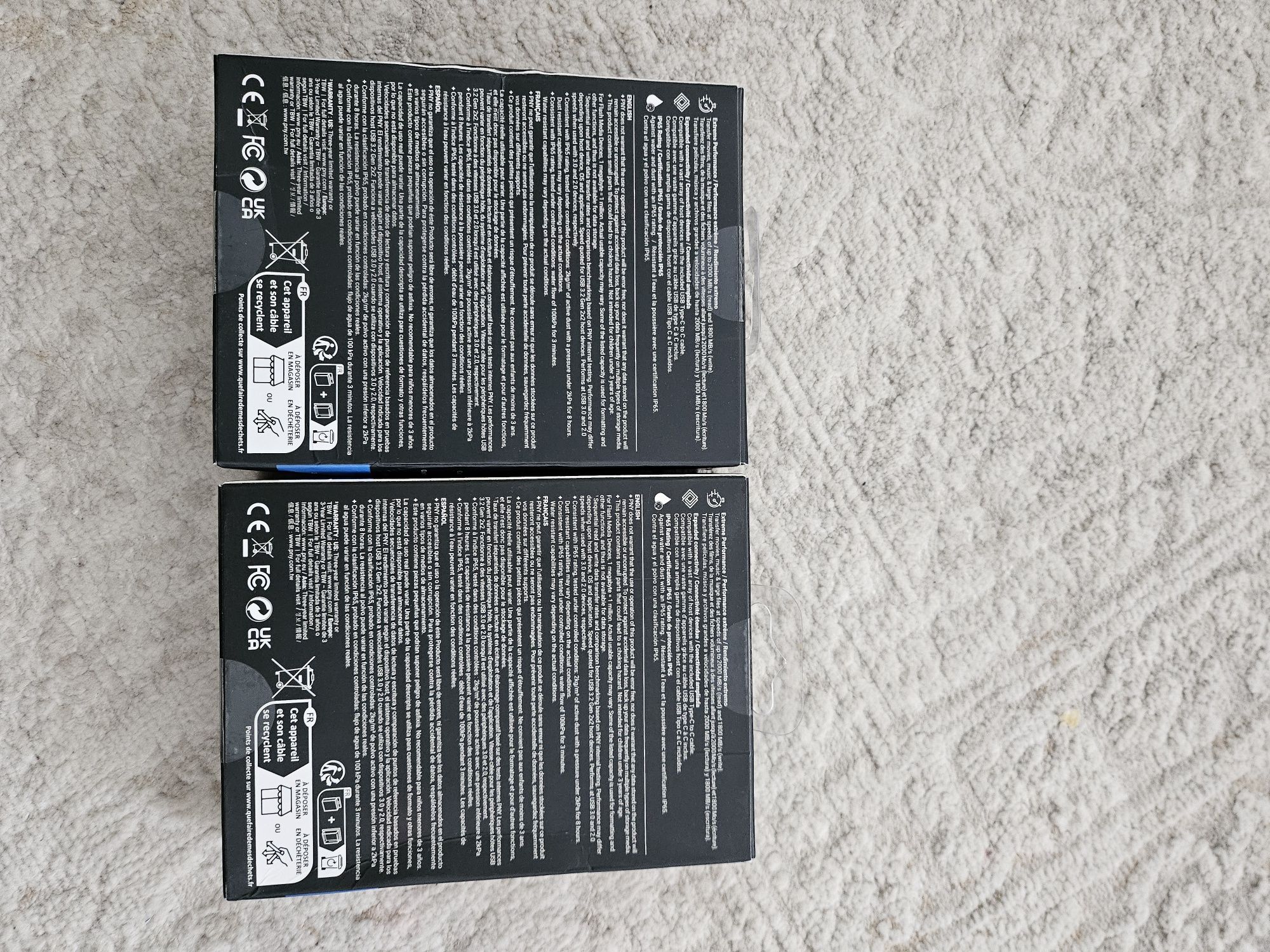 New Samsung SSD диск PNY RP60 USB 3.2 Gen 2x2 Type-C Portable 2TB
