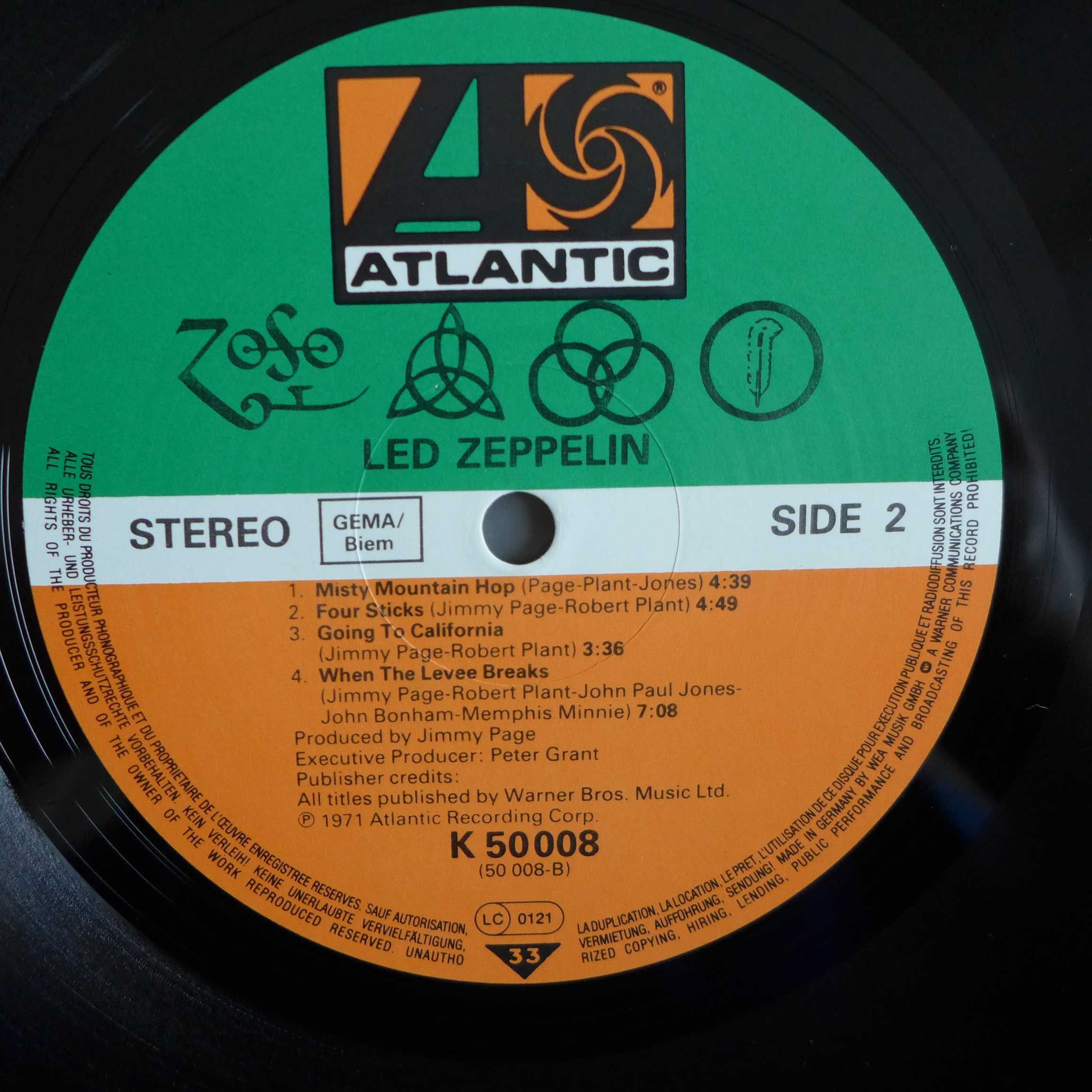 Led Zeppelin – Untitled IV winyl Ger 1971 VG+ Kraków
