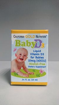 Витамин D3 для детей California Gold Nutrition 400 МЕ, 10 мл
