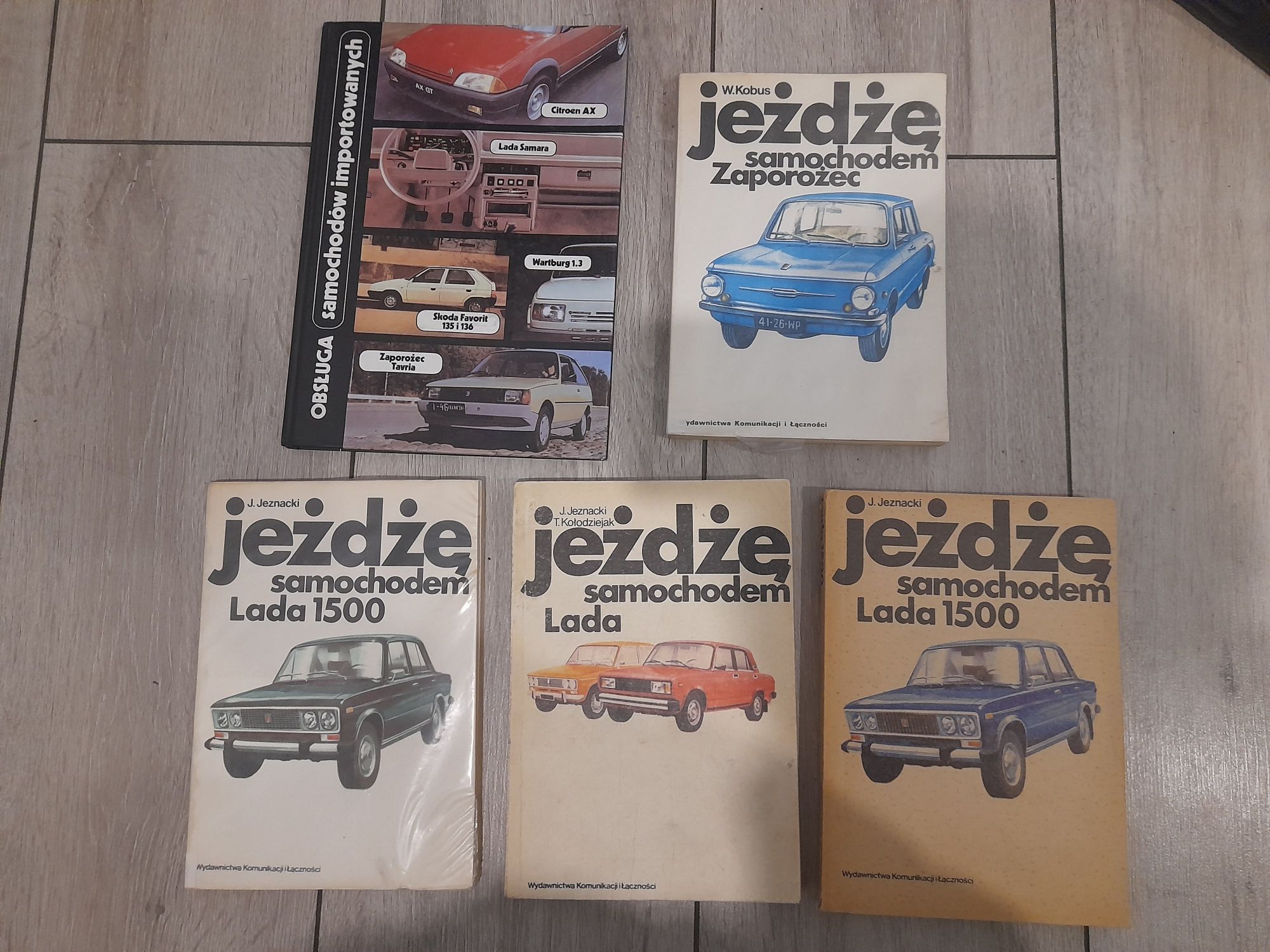 Ksiazka lada zaporozec 5 sztuk KOMPLET instrukcja katalog czesci napra