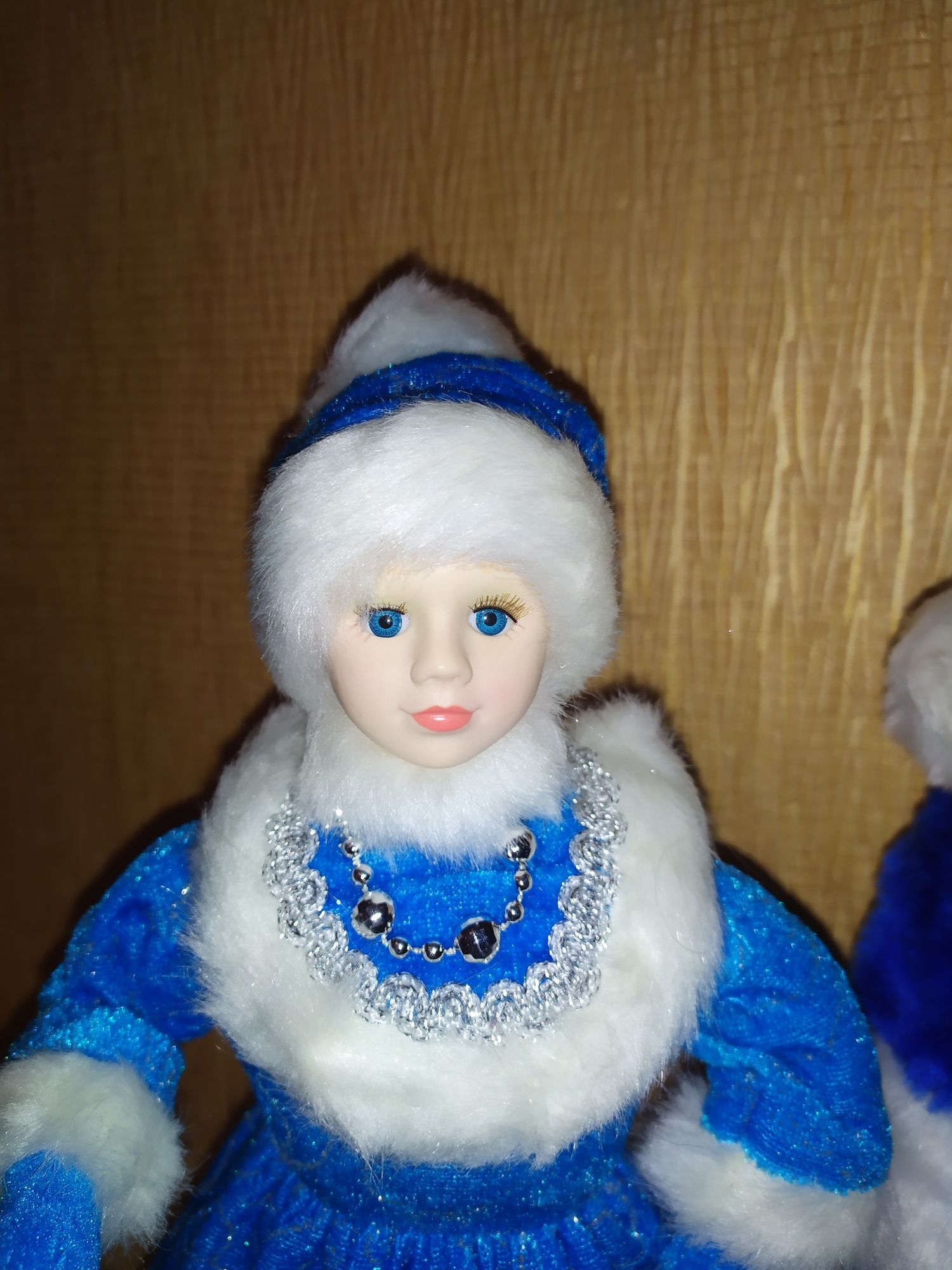 Дед Мороз и Снегурочка лицо керамика старинные