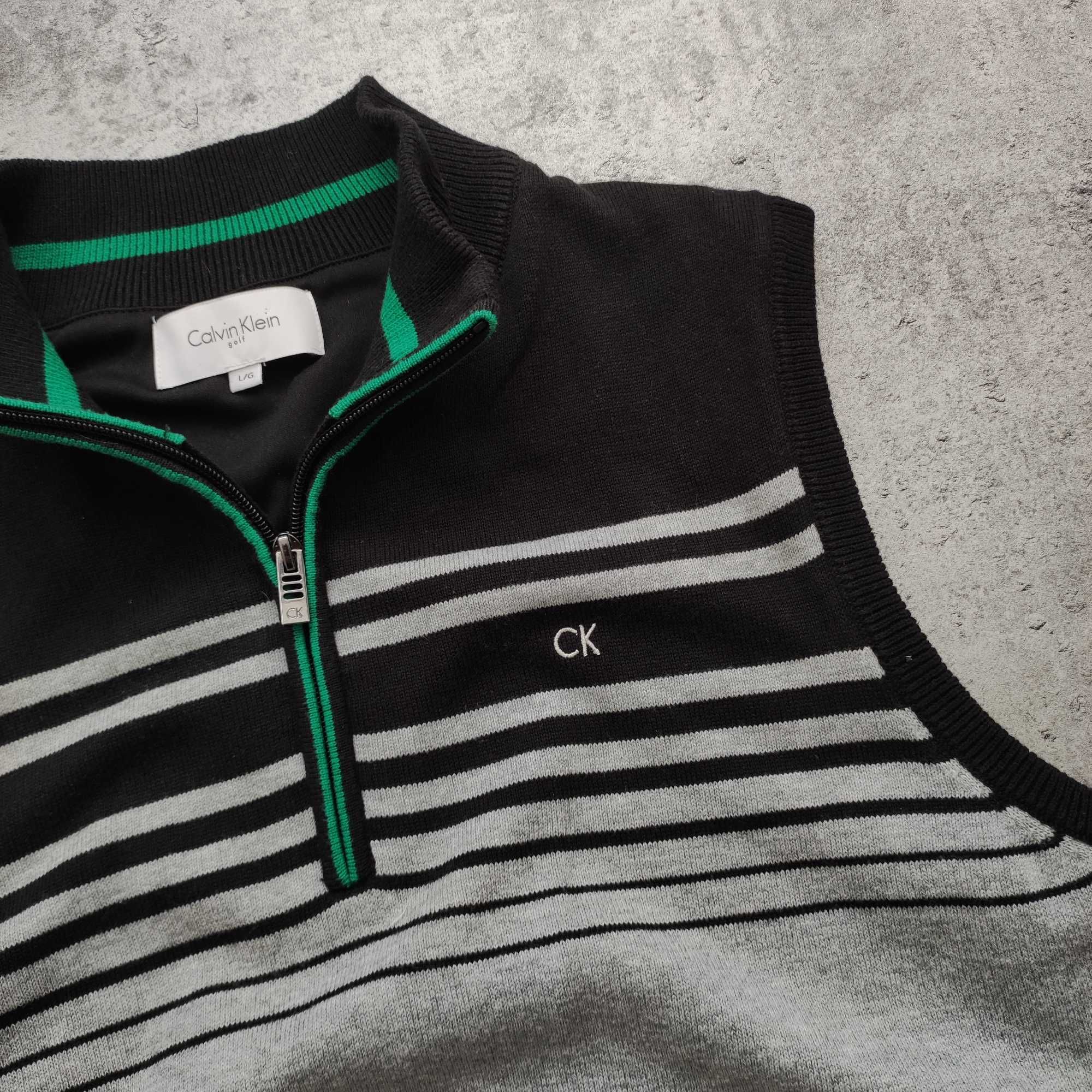 MĘSKA PREMIUM Kamizelka Sweter Elegancka CK Calvin Klein Suwak Logo