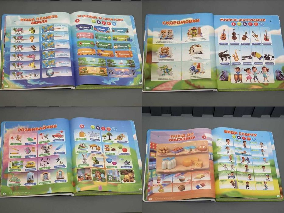 Книга інтерактивна Віммельбух WToys укр озвучка 28тем(99927) Розд/Дроп