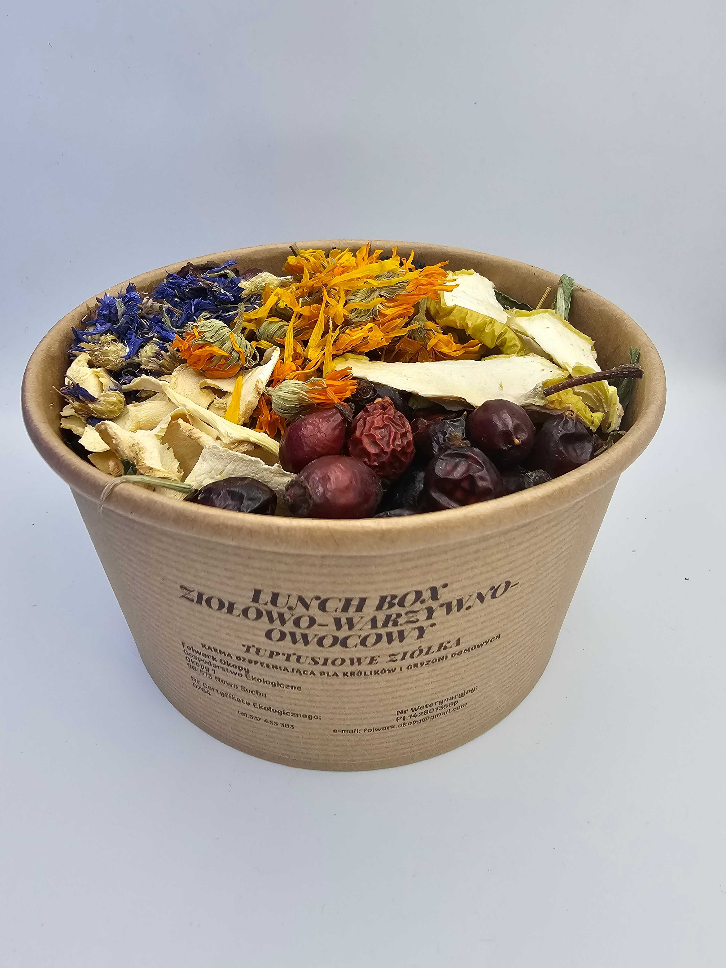 Lunch box ziołowo-warzywno-owocowy dla królików i gryzoni