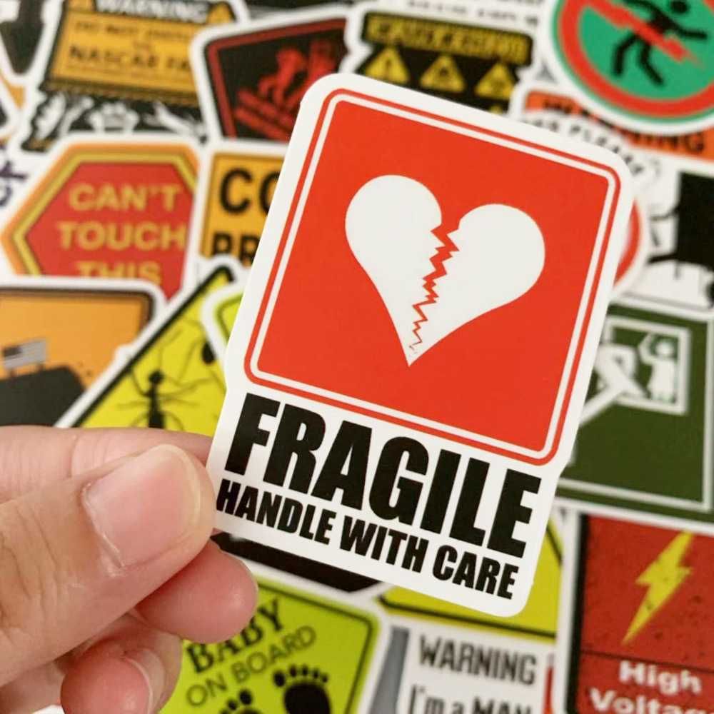 Wlepy naklejki. Warning Signs